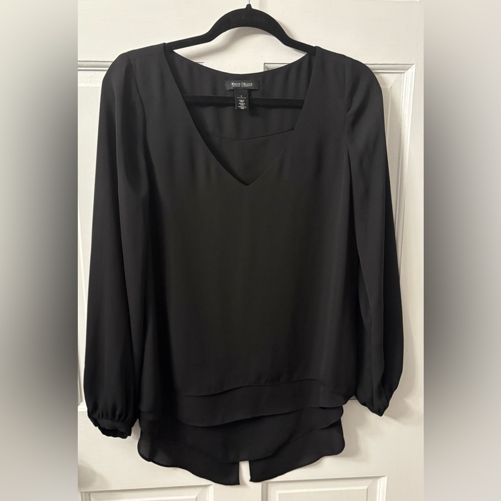 White House Black Market‎ Black Blouse 4